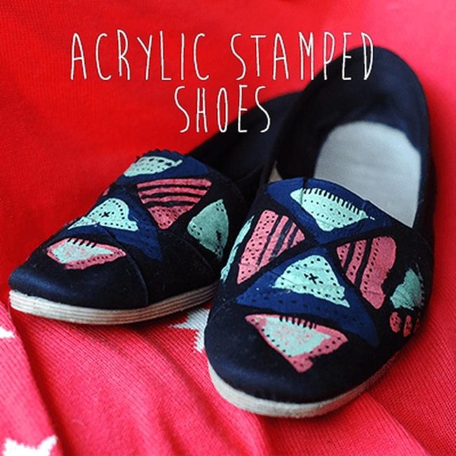 Neon Geometric Sneakers On Black
