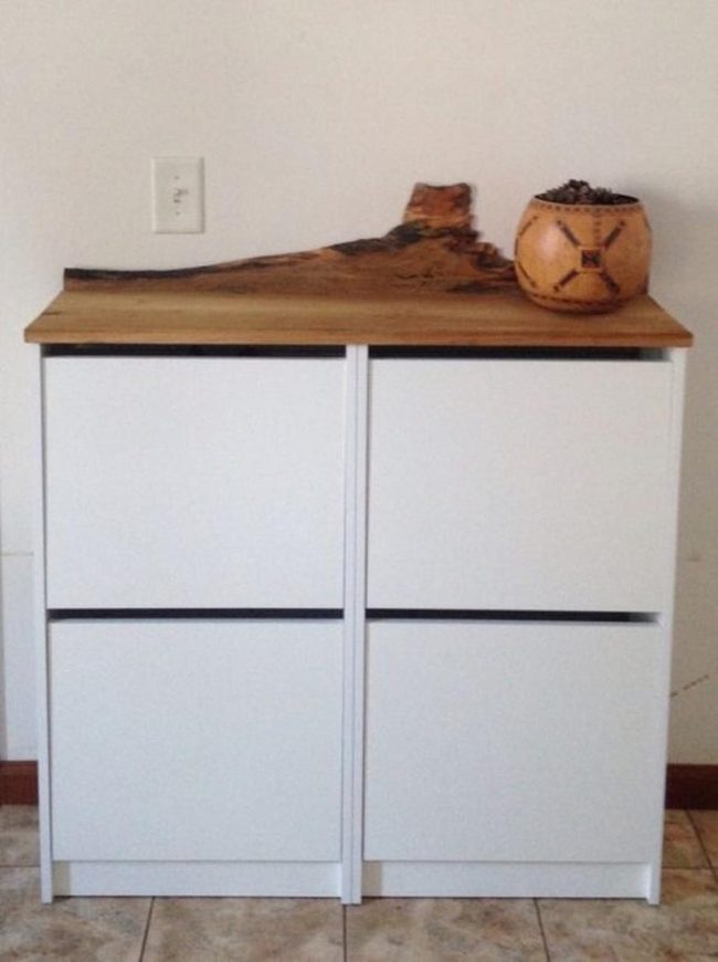White Door Kitchen With Wood Warmth