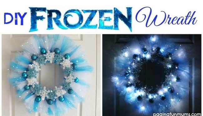 Icy Blue Winter Wreath Sparkle
