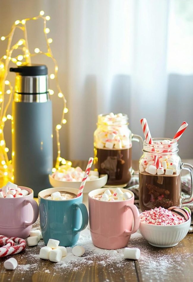 Marshmallow Toppings and Steaming Thermos