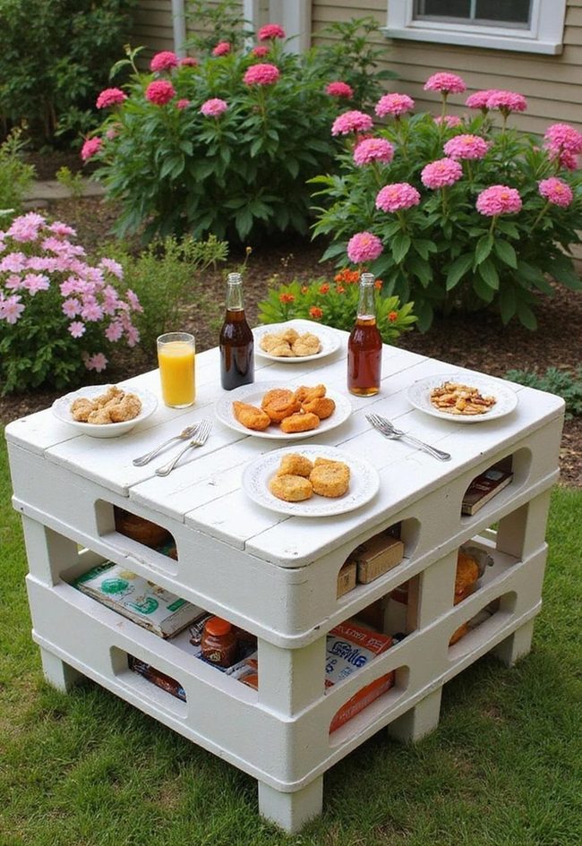 Upcycled Crate Table For Landscapeers