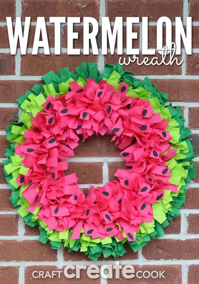 Watermelon Wreath Red And Green