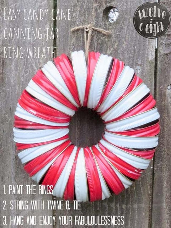 Mason Jar Lid Wreaths In Bright Colors