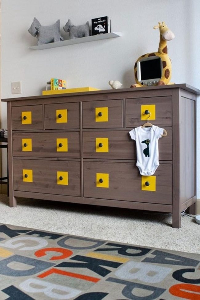 Yellow Geometric Squares Nursery