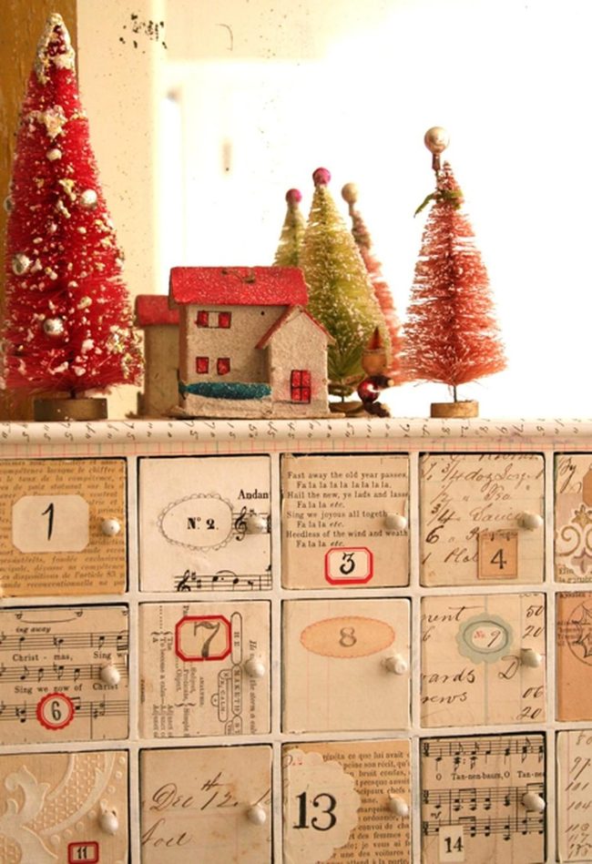 Tiny Red House Among Snow-Dusted Trees
