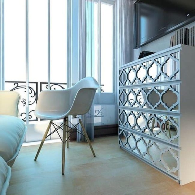 Mirrored Moroccan Dresser Panels