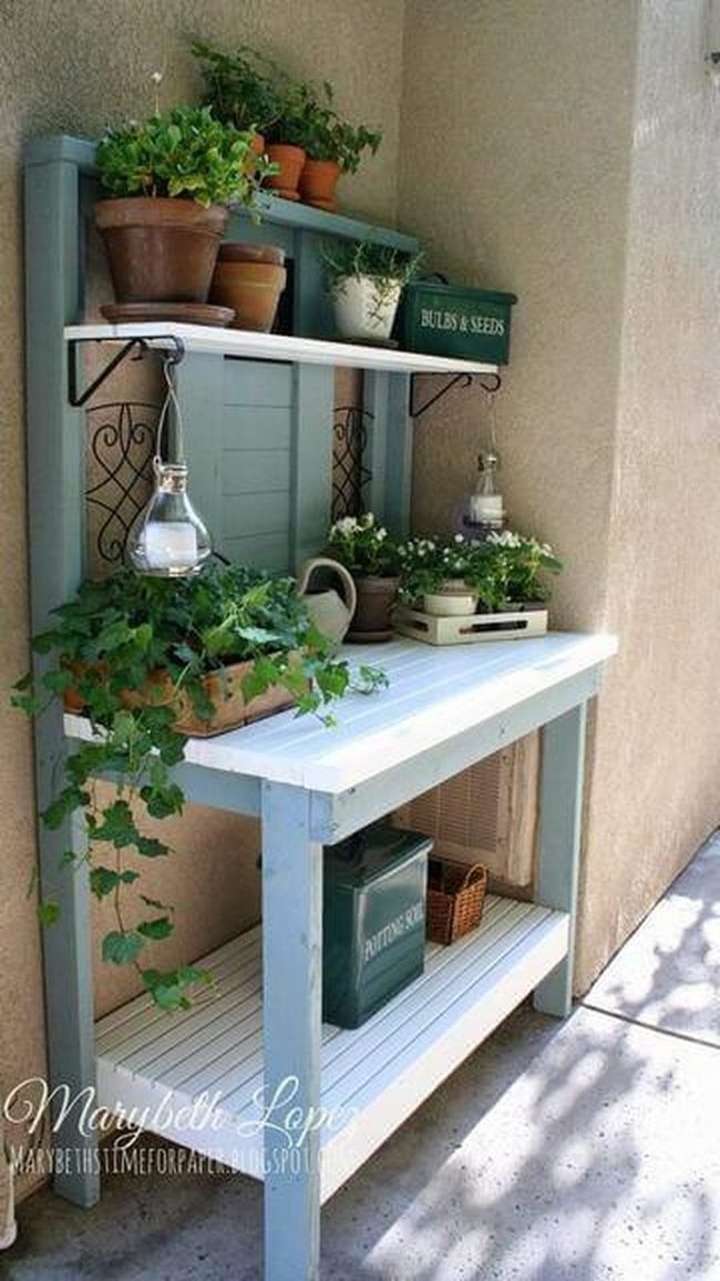 Wooden Garden Potting Station