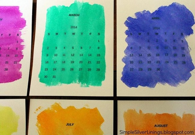Paint Splash Monthly Tracker