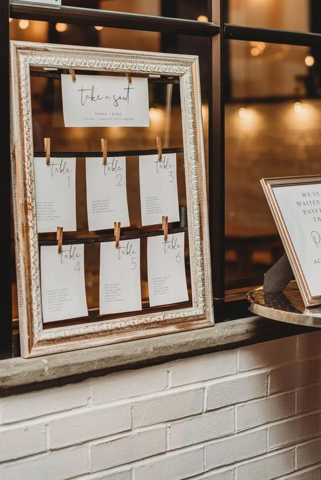 Elegant Script Seating Chart Template