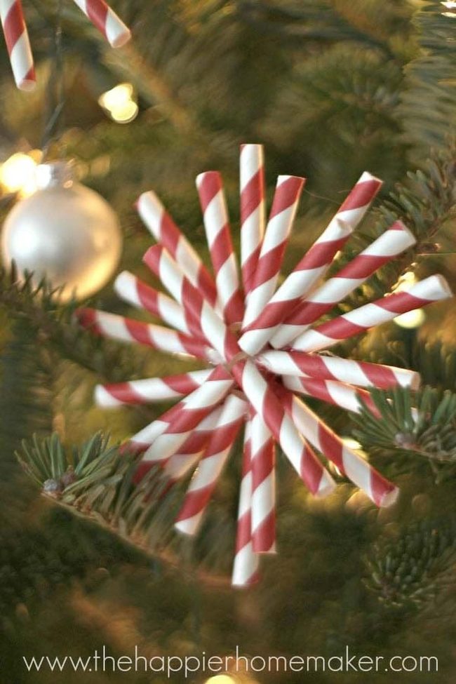 Paper Straw Snowflakes Spin Light