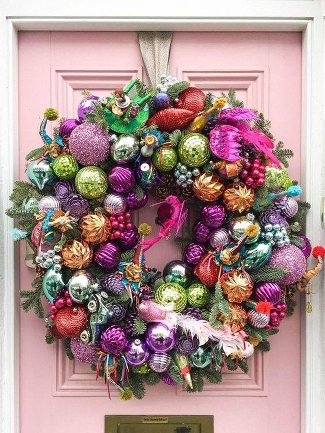 Jeweled Purple Wreath Statement