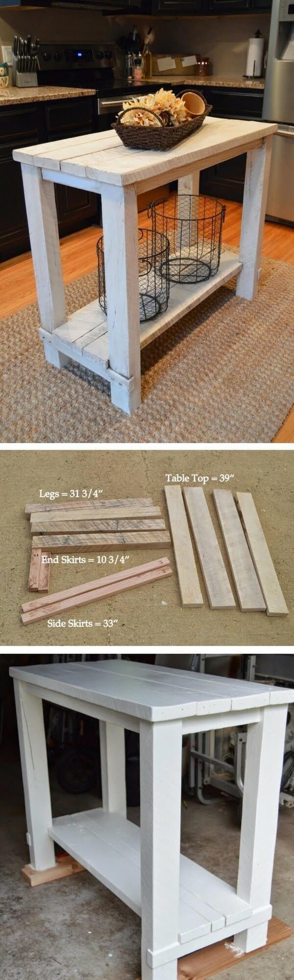 Reclaimed Wood Kitchen Island