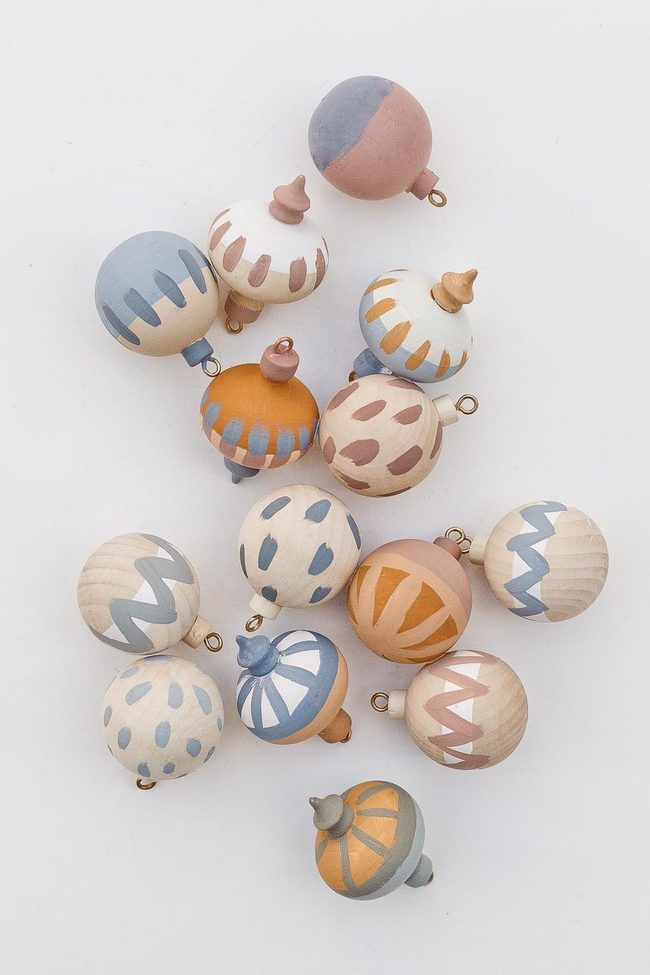 Hand-Painted Wood Ornaments Twenty Dollars
