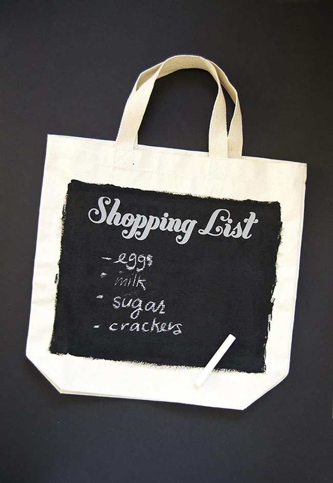 Chalkboard Shopping Bag Essentials