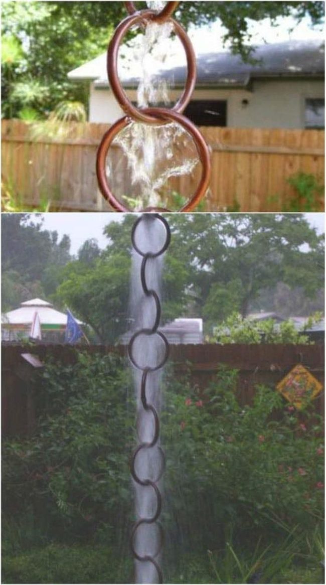 Copper Rings Catch Rainfall