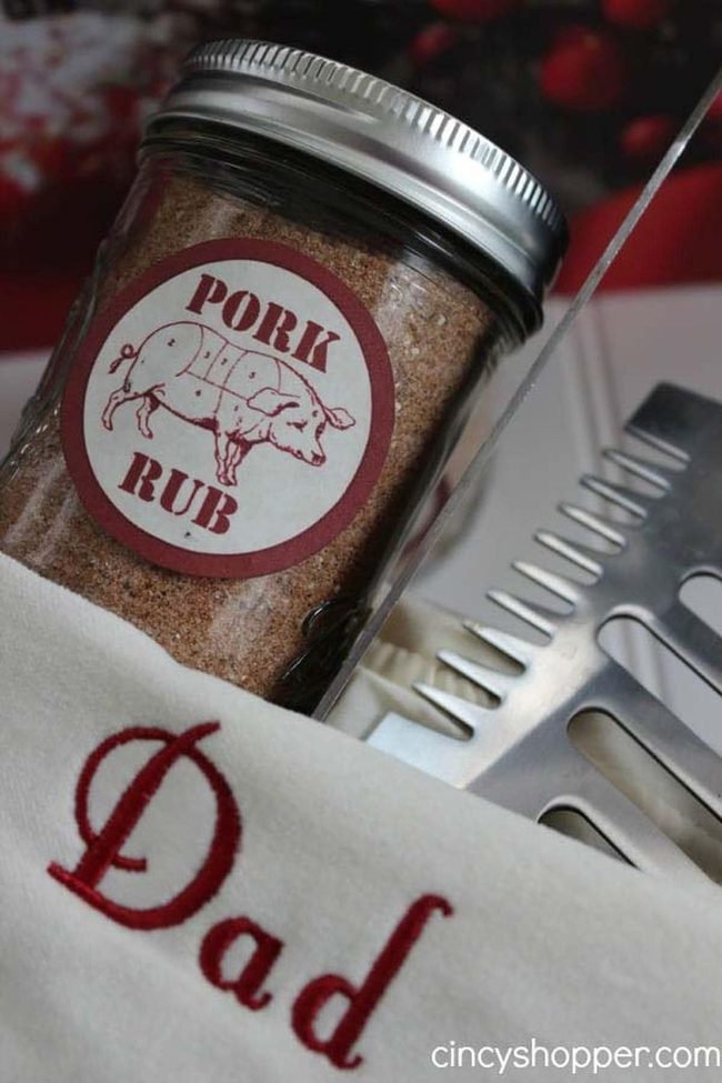 Homemade Pork Rub In Mason Jar