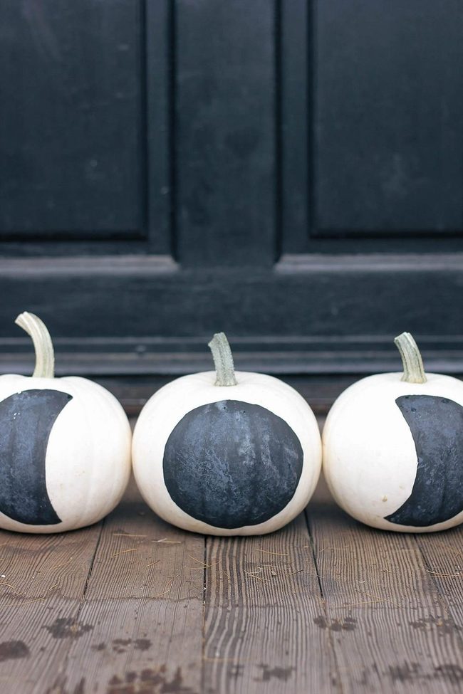 White Pumpkins Black Moon Phases