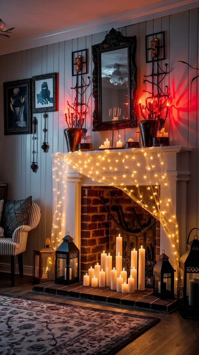 Golden Glow Halloween Lighting