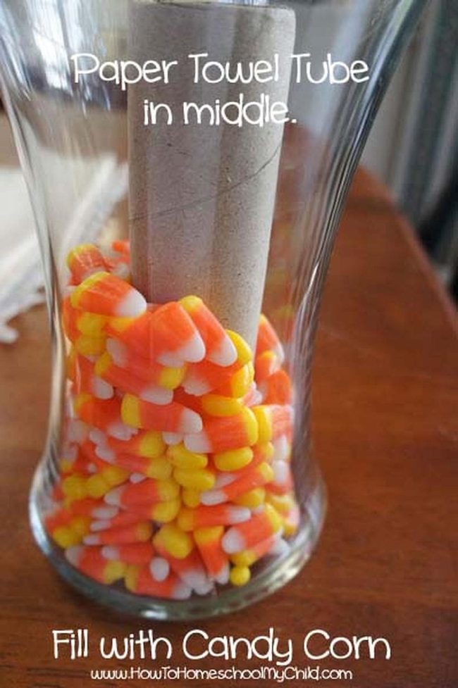 Candy Corn Vase Display