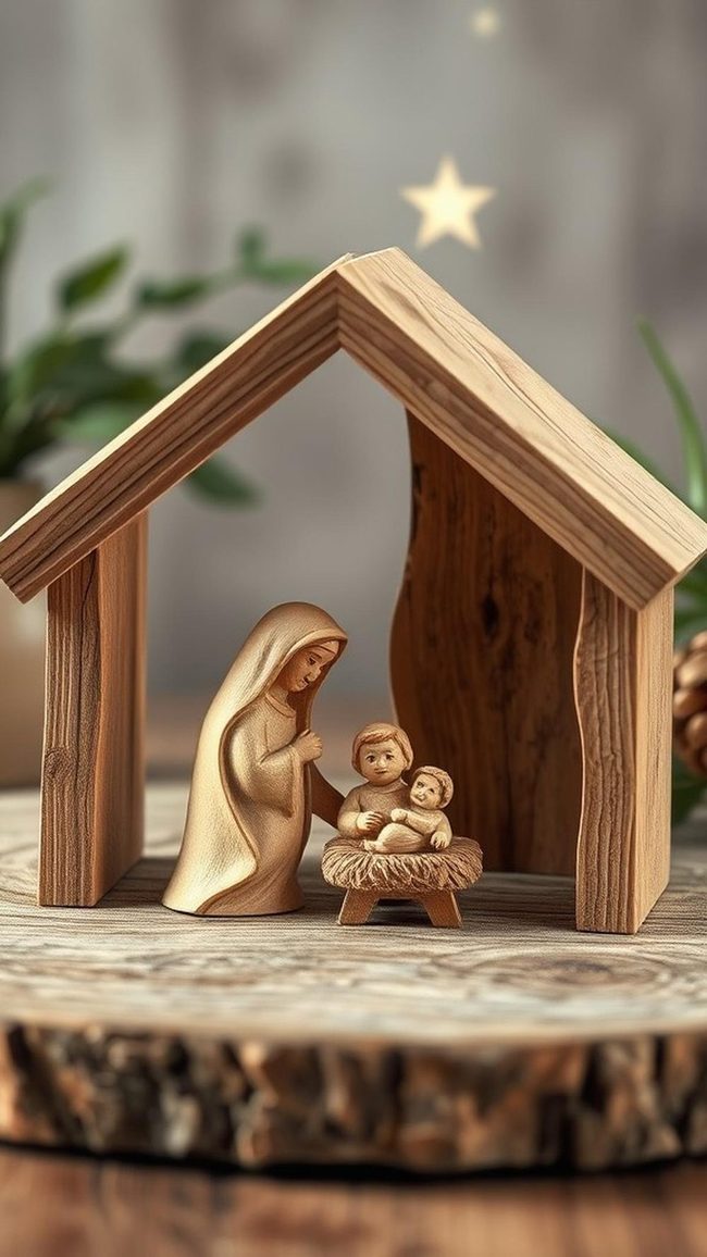 Reclaimed Wood Nativity Figures