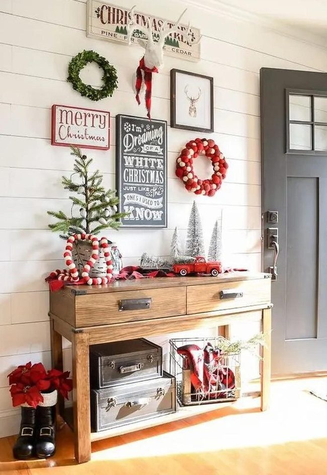 Red Toy Truck Christmas Tablescape