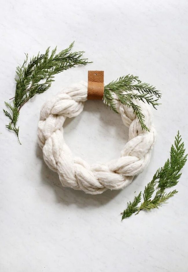 Fluffy Cotton Ball Wreath