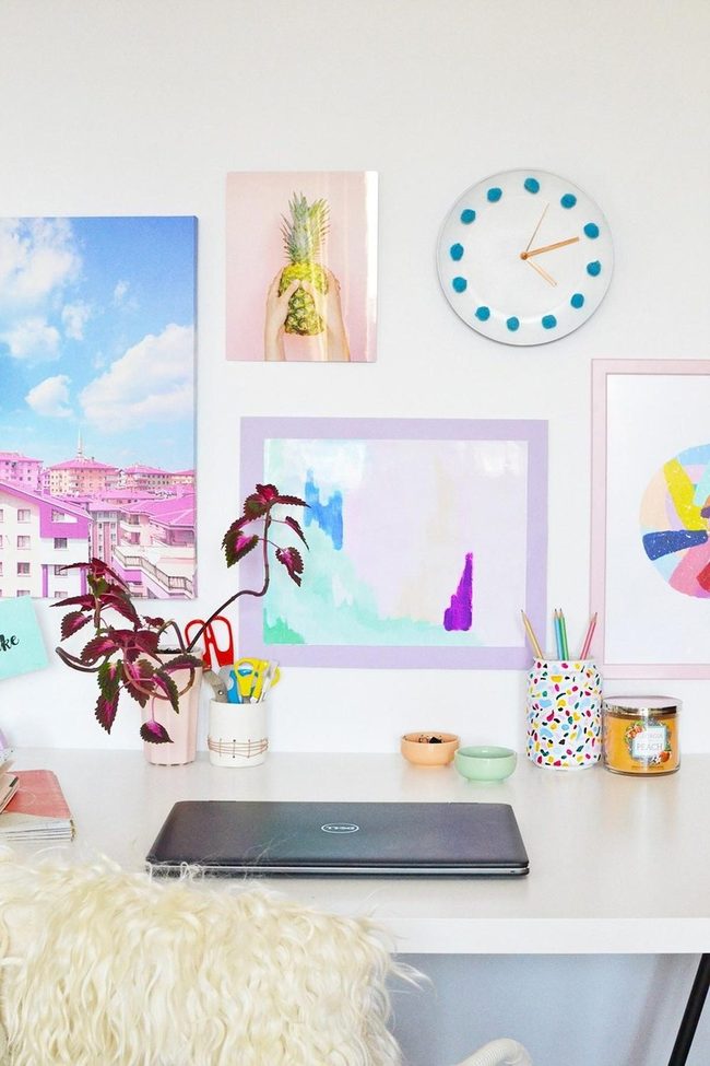 Pastel Patterns And Plant Leaves