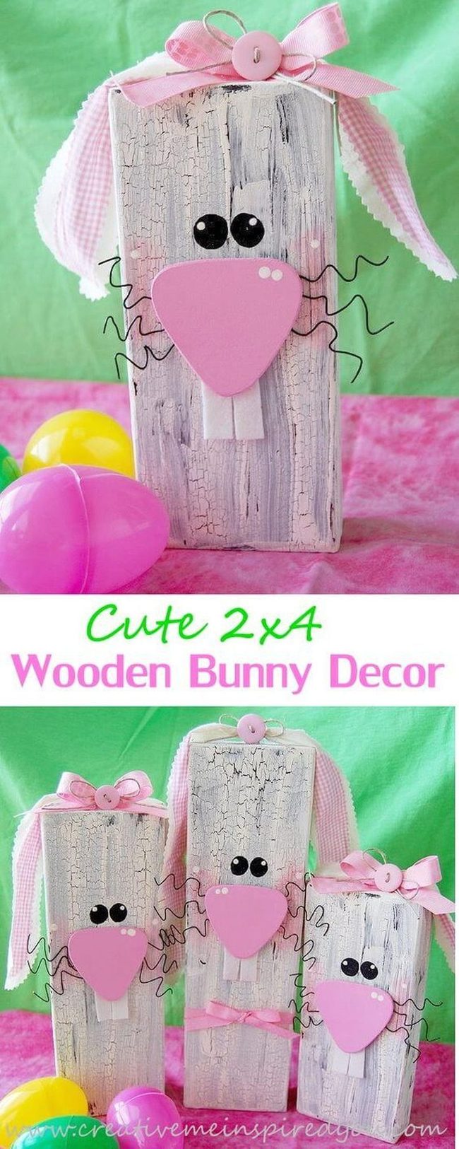 Wooden Bunnies Pink Noses