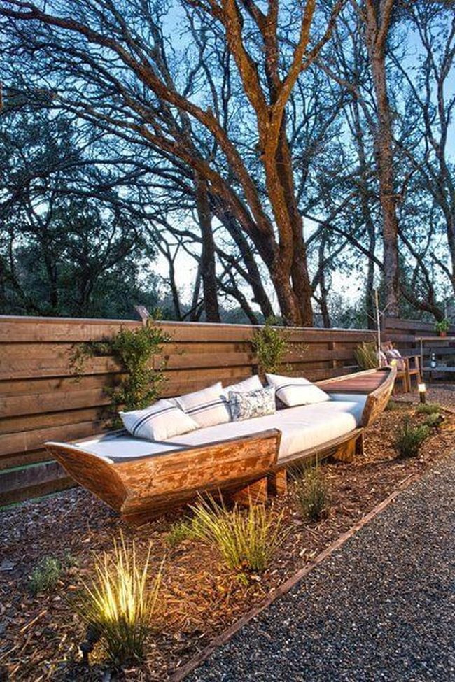 Wooden Boat Garden Seating