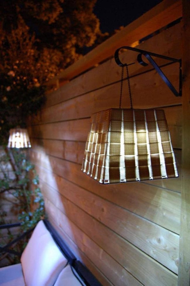 Burlap Wrapped Basket Lamp