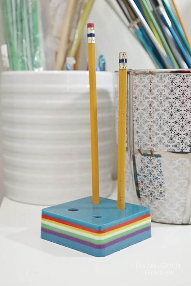 Layered Resin Desk Organizer