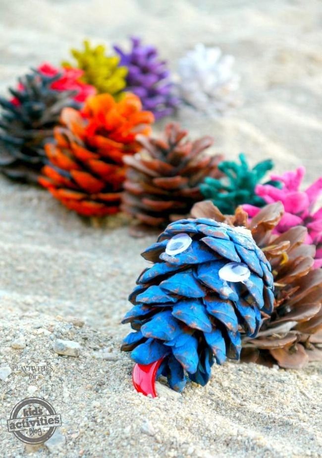 Googly-Eyed Pinecone Serpents