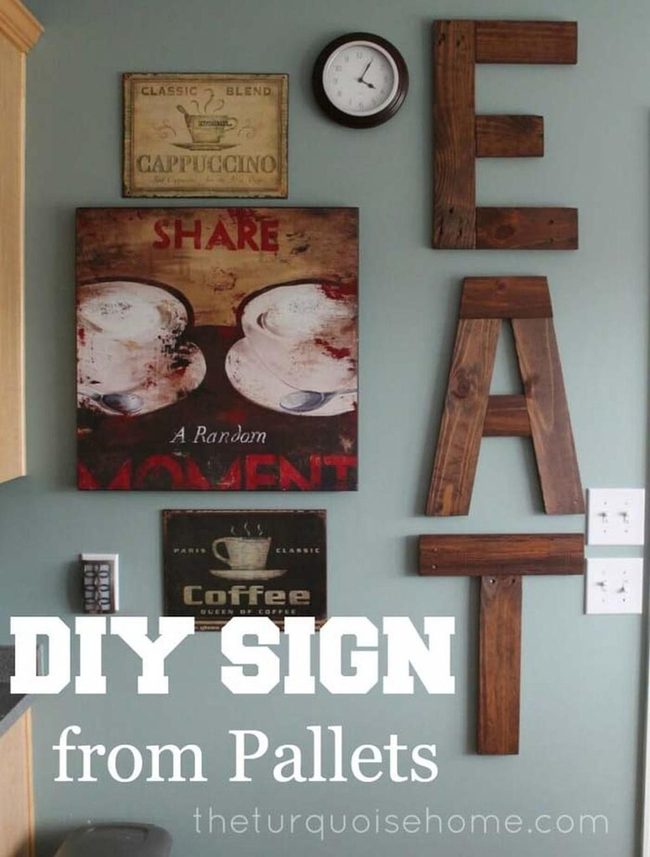 Eat Letters Kitchen Wall