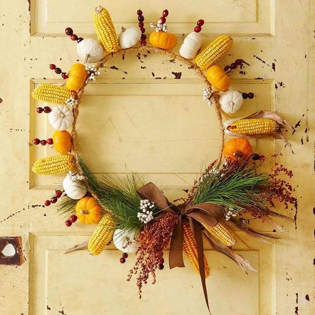 Pumpkin Corn Golden Wreath