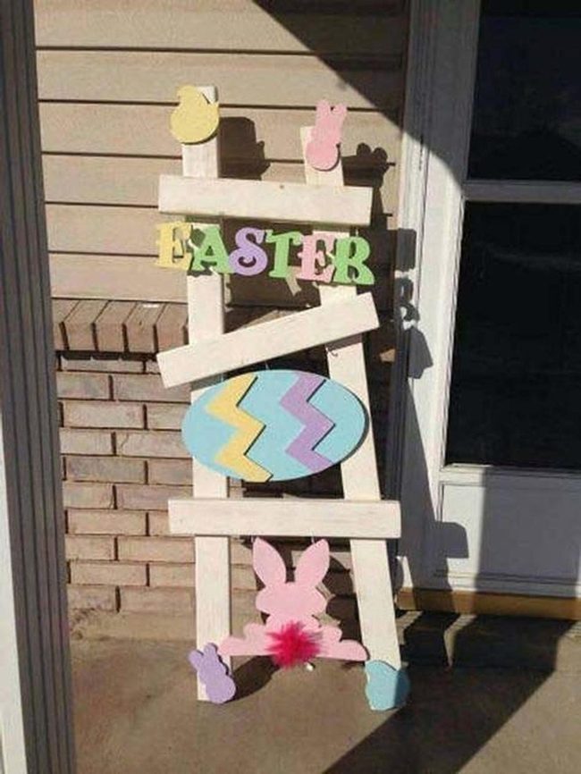 Wooden Ladder Easter Display