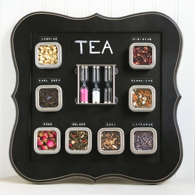 Black Frame Tea Jar Wall
