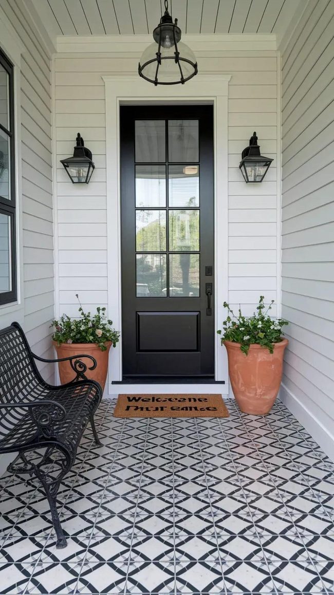 Polished Concrete Entry With Pattern