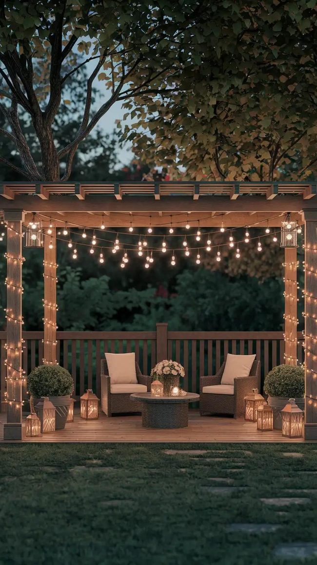 Edison Bulbs Transform Autumn Evenings