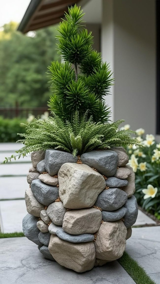Stone Planter Diy Project