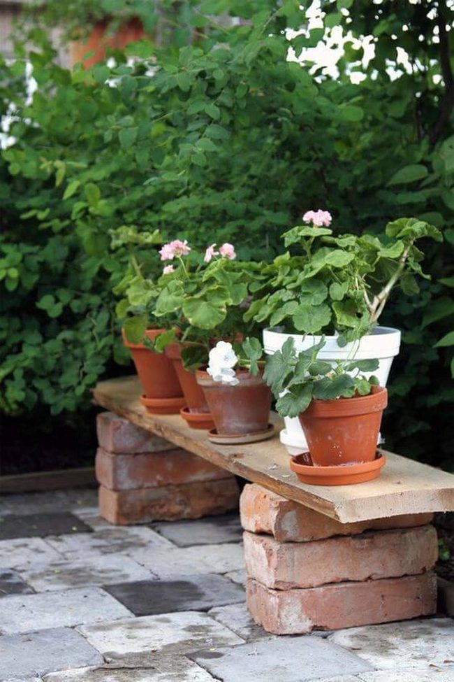 Stacked Brick Garden Stands