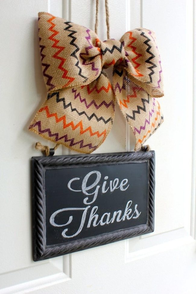 Orange Zigzag Burlap Bows