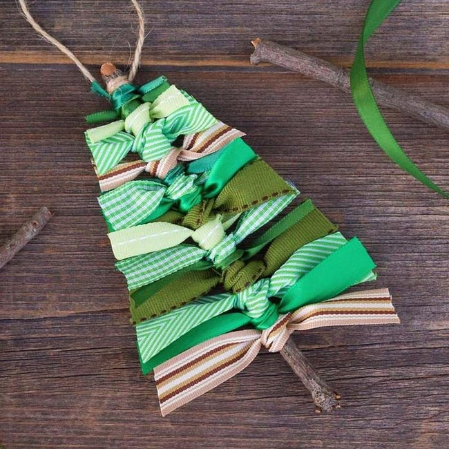 Homemade Stick Tree With Ribbons