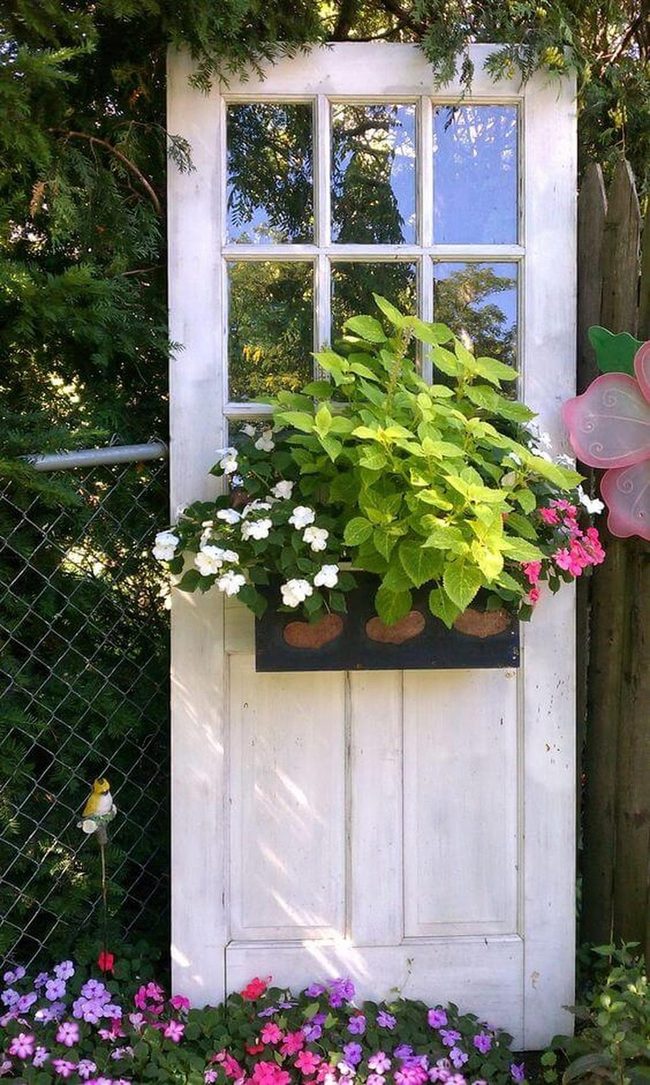 Weathered Door Blooming Gateway