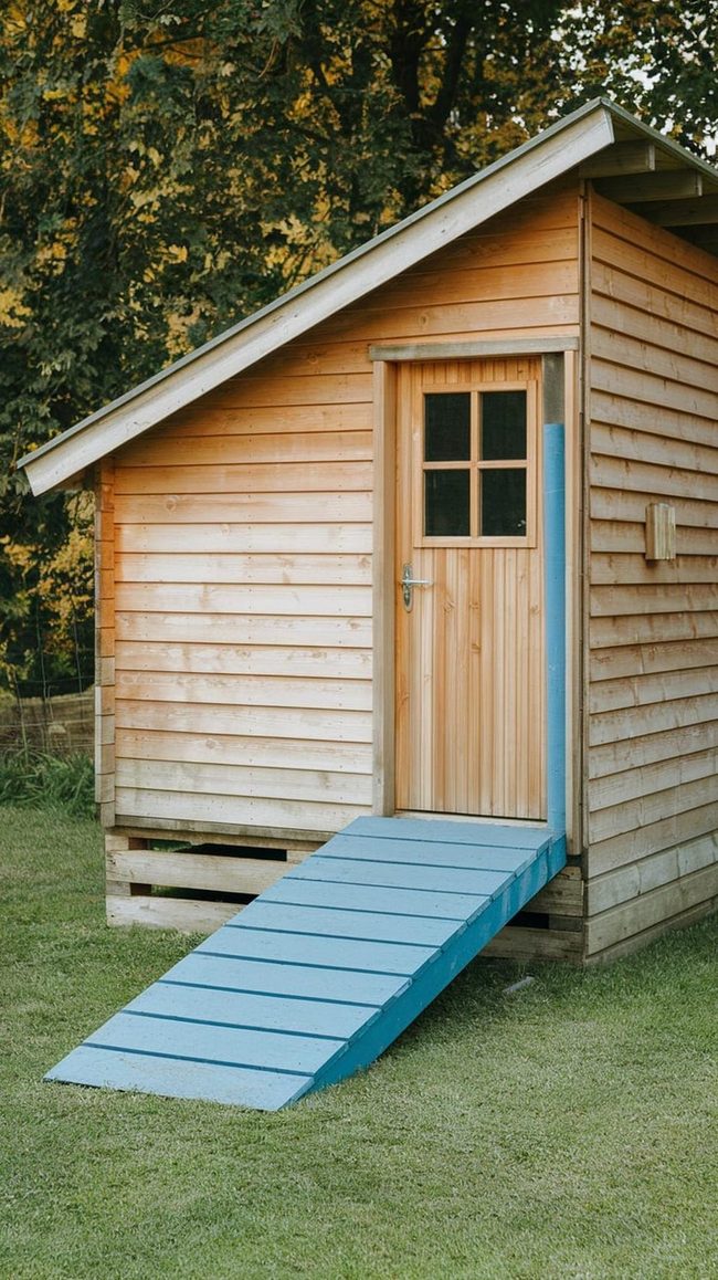 Wooden Shed With Hammock Space