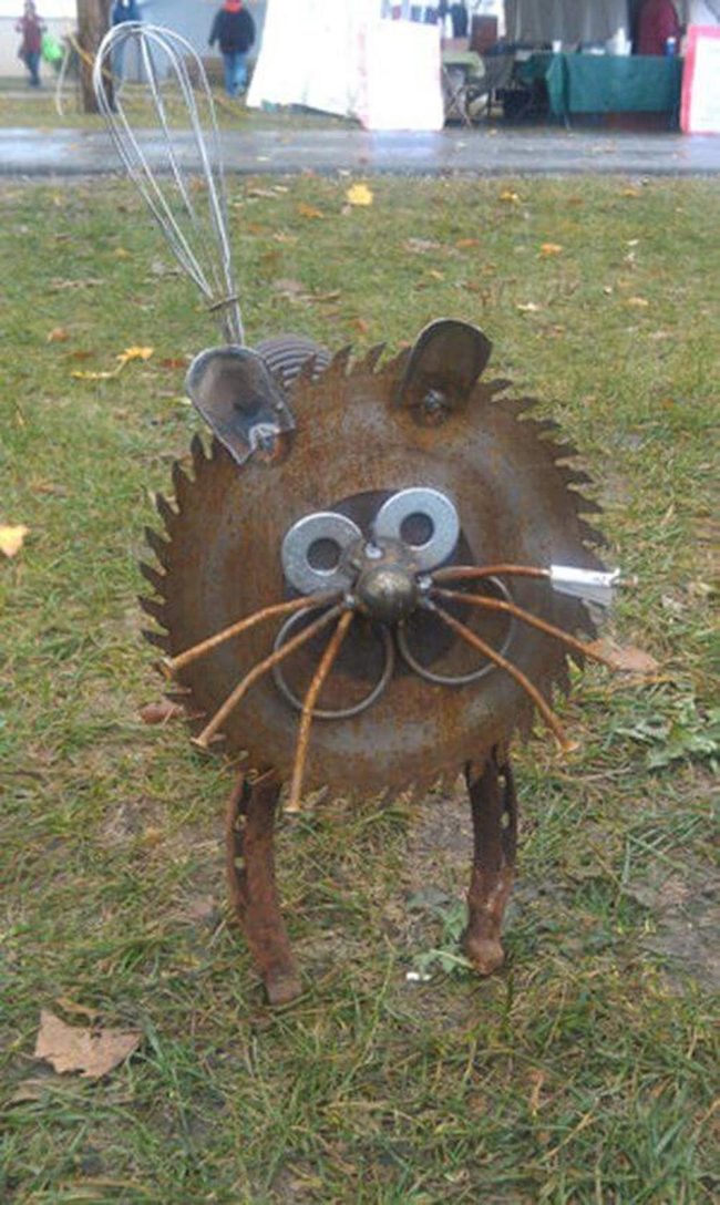 Rusty Metal Garden Animals