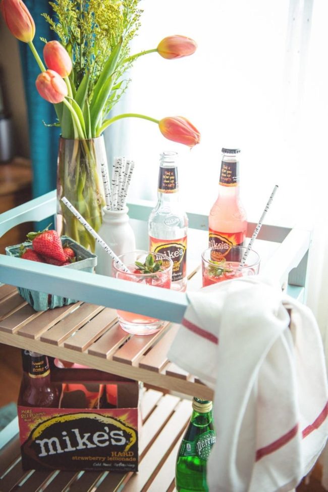 Bright Pink Lemonade Cart Summer
