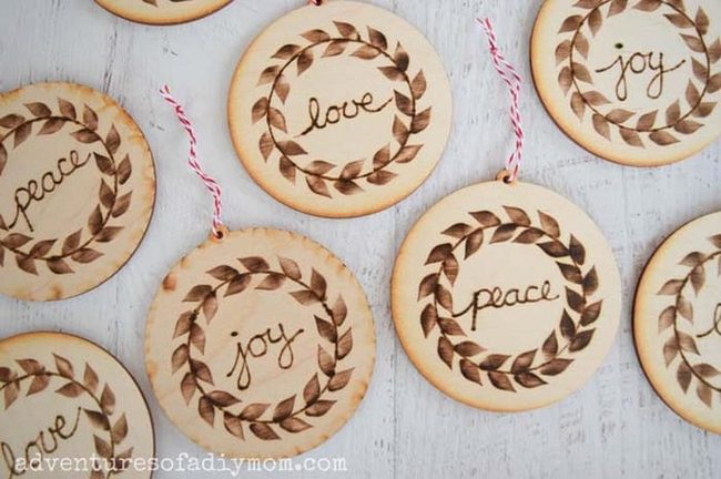 Burned Wood Slice Keepsakes