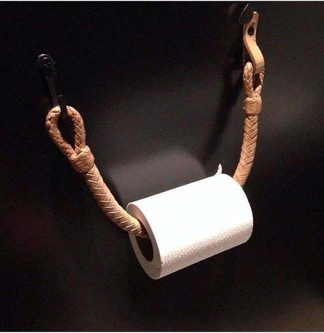 Leather Strap Bathroom Elegance