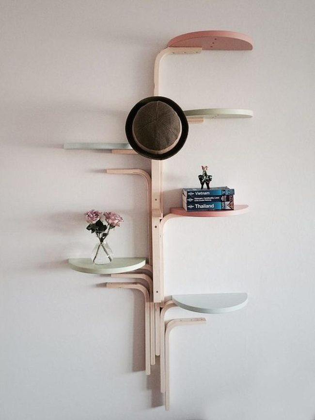 Pale Pastel Branch Shelving