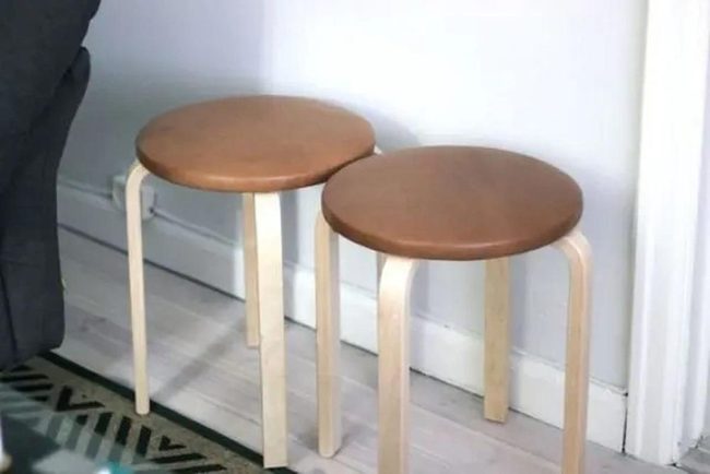 Warm Brown Wood Stools